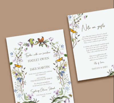 digital papermint custom wedding invitation and stationery design
