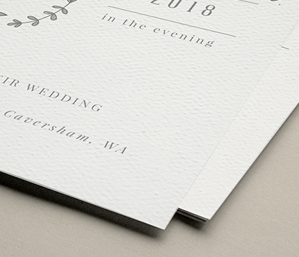 via felt paper papermint custom wedding invitation and stationery design