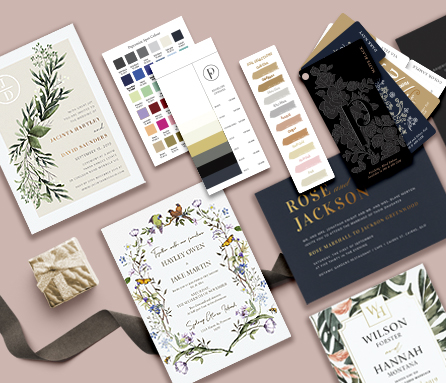 sample kit papermint custom wedding invitation and stationery design