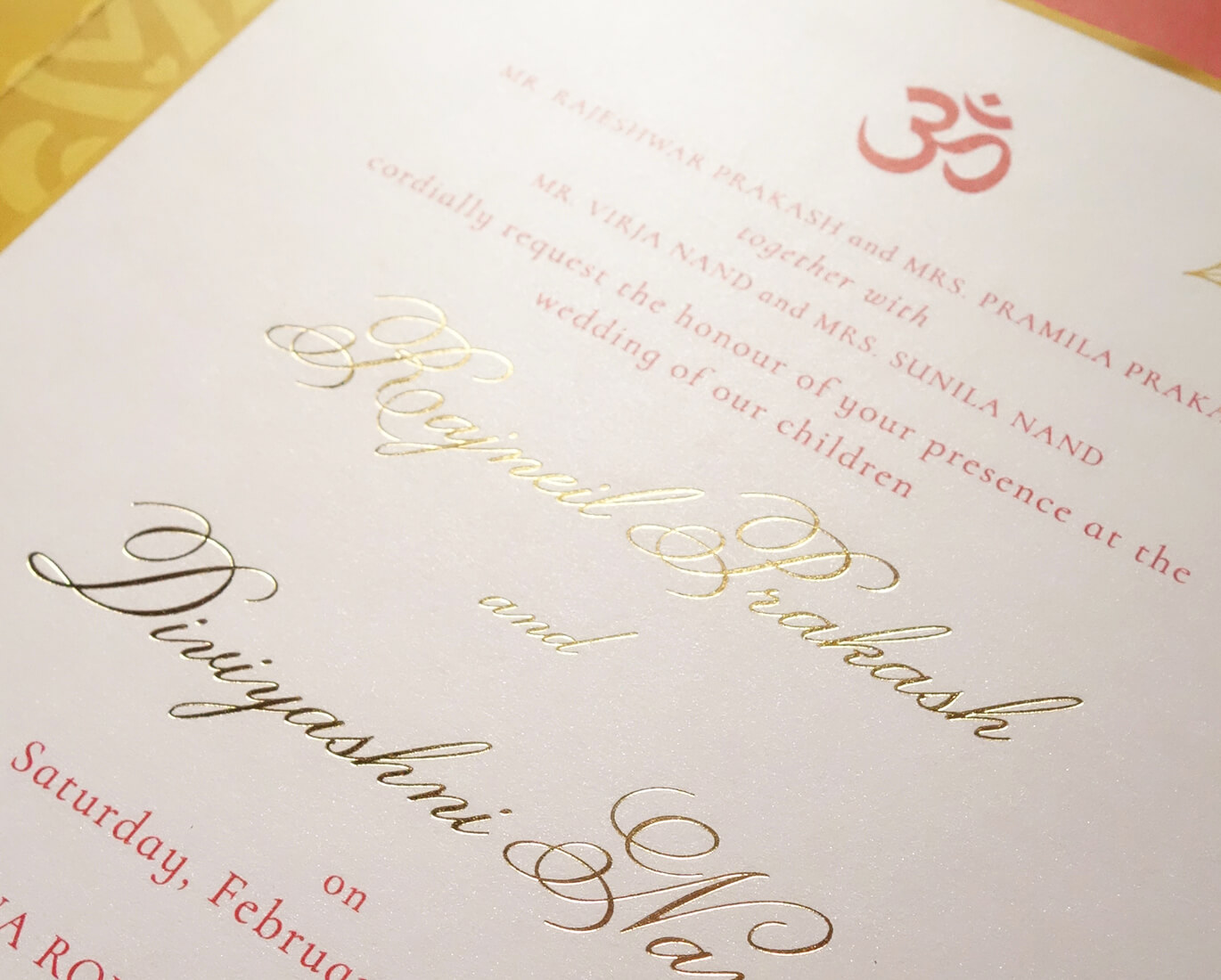 Pearlescent wedding invitation digital 
