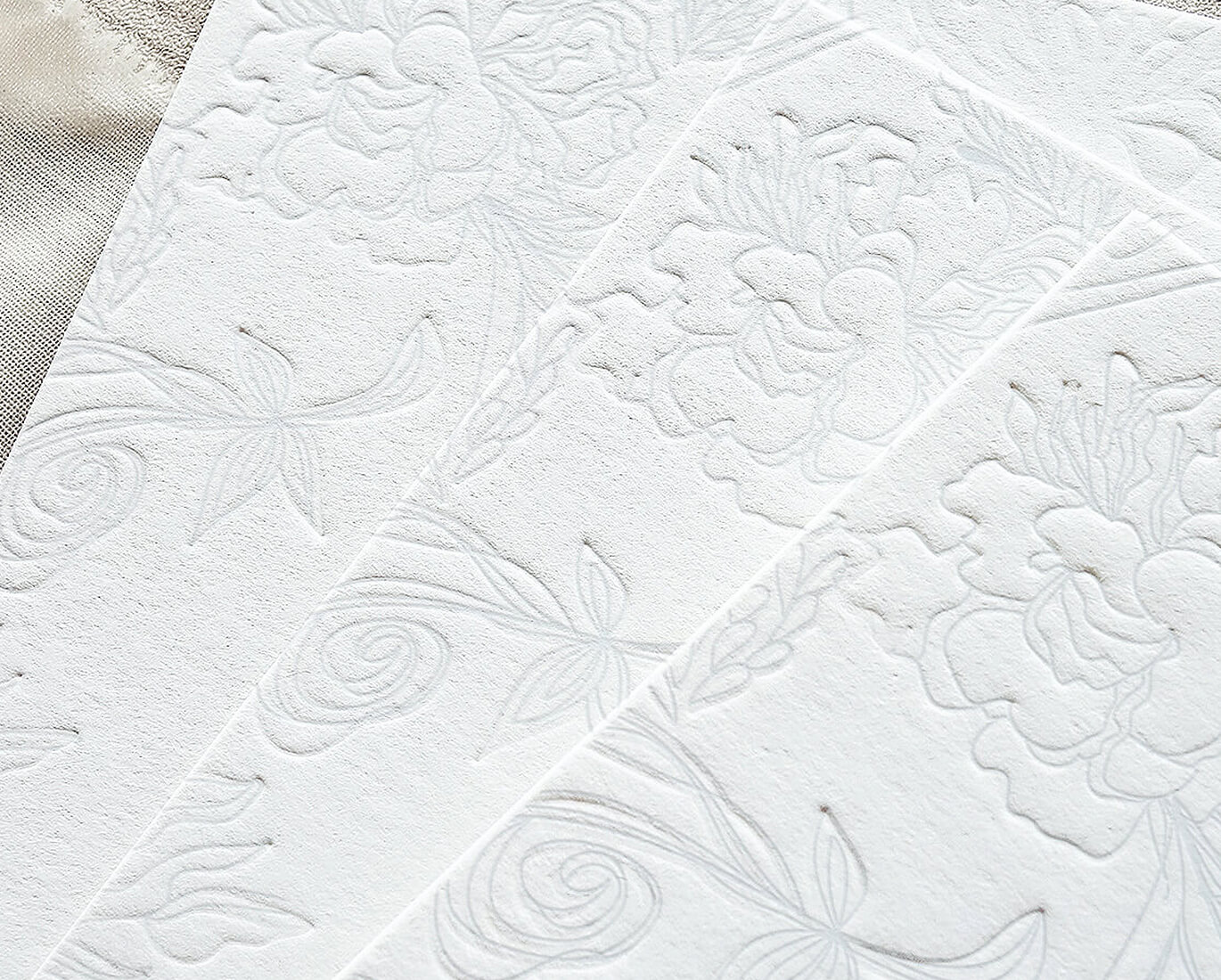 special finishing deboss papermint custom wedding invitation and stationery design